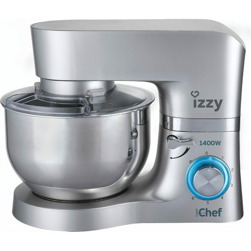 Izzy S1503 Super Chef Κουζινομηχανή 1400W με Ανοξείδωτο Κάδο 6lt